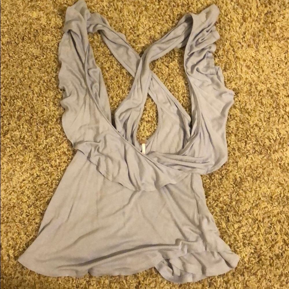 Free People ruffle tank top